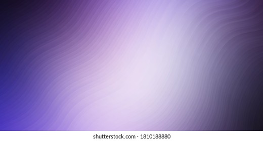 Textura vectorial púrpura clara con curvas. Ilustración colorida con líneas curvas. Plantilla para teléfonos móviles.