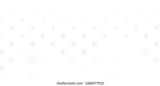 Light Purple vector texture with disease symbols. Smart illustration with covid signs in decorative style. Design for biohazard warning.