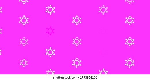 Light Purple vector texture with disease symbols. Colorful abstract illustration with gradient medical shapes. Wallpaper for health protection.