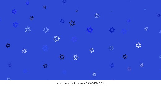 Light purple vector texture with disease symbols. Colorful  gradient illness symbols in simple abstract style. Best design for quarantine events.
