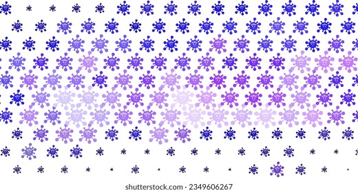 Light Purple vector texture with disease symbols. Colorful  gradient illness symbols in simple abstract style. Wallpaper for health protection.
