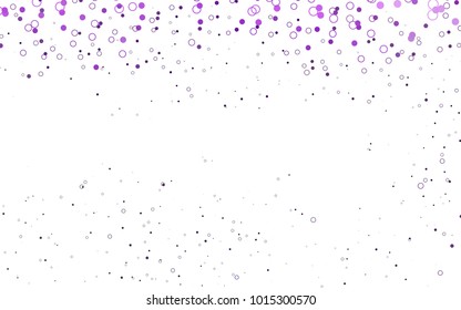 Light Purple vector  texture with disks. Blurred decorative design in abstract style with bubbles. The pattern can be used for beautiful websites.
