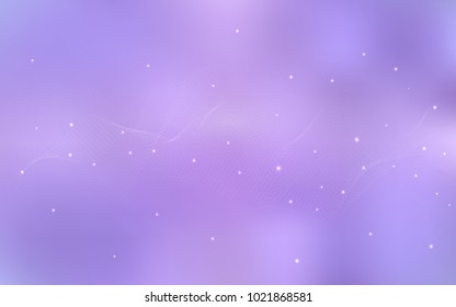 Light Purple vector texture with disks. Blurred decorative design in abstract style with bubbles. Pattern can be used as texture of water, rain drops.