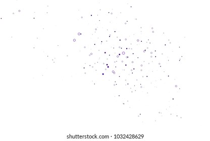 Light Purple vector  texture with disks. Modern abstract illustration with colorful water drops. The pattern can be used for aqua ad, booklets.