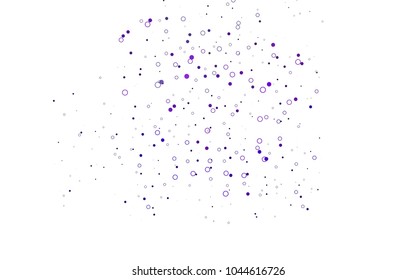 Light Purple vector  texture with disks. Beautiful colored illustration with blurred circles in nature style. The pattern can be used for ads, leaflets of liquid.