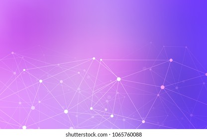 Light Purple vector texture with disks, lines. Abstract illustration with colorful discs and triangles. Beautiful design for your business advert.