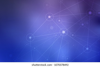 Light Purple vector texture with disks, lines. Colorful illustration with circles and lines in futuristic style. Pattern can be used as texture of wallpapers.