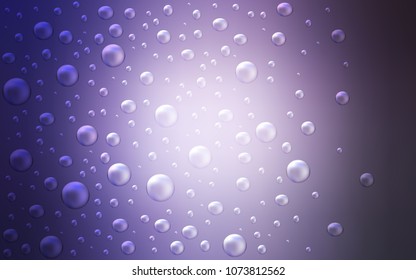 Light Purple vector texture with disks. Abstract illustration with colored bubbles in nature style. New design for ad, poster, banner of your website.