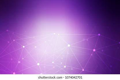 Light Purple vector texture with disks, lines. Decorative design in abstract style with triangle structure. Pattern can be used for beautiful websites.