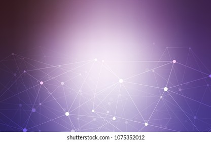 Light Purple vector texture with disks, lines. Colorful illustration with circles and lines in futuristic style. Beautiful design for your business advert.