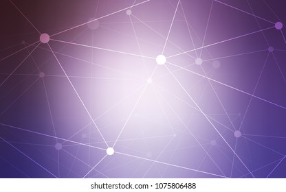 Light Purple vector texture with disks, lines. Abstract illustration with colorful discs and triangles. Beautiful design for your business advert.