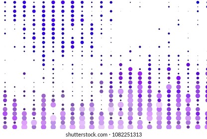 Light Purple vector  texture with disks. Blurred bubbles on abstract background with colorful gradient. Pattern can be used as texture of water, rain drops.