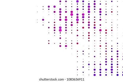 Light Purple vector  texture with disks. Abstract illustration with colored bubbles in nature style. The pattern can be used for ads, leaflets of liquid.