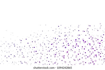 Light Purple vector  texture with disks. Modern abstract illustration with colorful water drops. The pattern can be used for ads, leaflets of liquid.