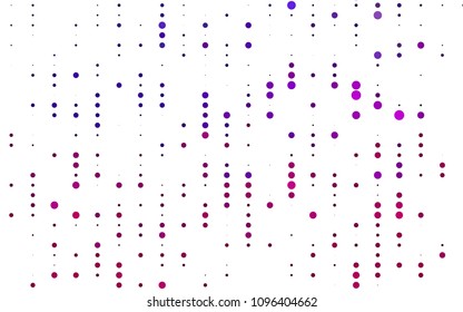 Light Purple vector  texture with disks. Blurred bubbles on abstract background with colorful gradient. Completely new template for your brand book.