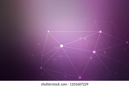 Light Purple vector texture with disks, lines. Colorful illustration with circles and lines in futuristic style. Beautiful design for your business advert.