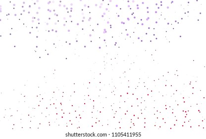 Light Purple vector  texture with disks. Glitter abstract illustration with blurred drops of rain. The pattern can be used for ads, leaflets of liquid.