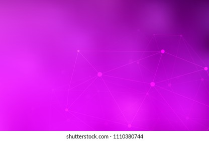 Light Purple vector texture with disks, lines. Colorful illustration with circles and lines in futuristic style. Pattern can be used as texture of wallpapers.