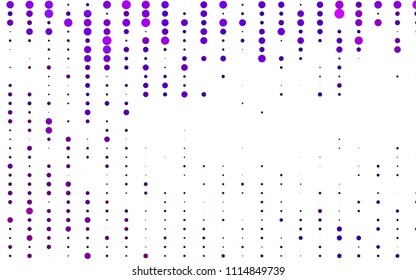Light Purple vector  texture with disks. Blurred bubbles on abstract background with colorful gradient. The pattern can be used for ads, leaflets of liquid.