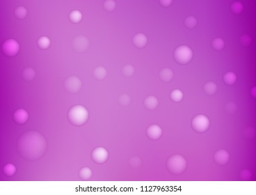 Light Purple vector texture with disks. Beautiful colored illustration with blurred circles in nature style. Pattern can be used as texture of water, rain drops.