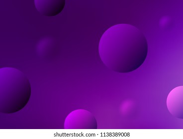 Light Purple vector texture with disks. Blurred bubbles on abstract background with colorful gradient. New design for ad, poster, banner of your website.