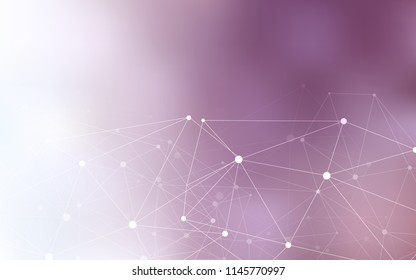 Light Purple vector texture with disks, lines. Illustration with set of colorful abstract circles and lines. New design for ad, poster, banner of your website.