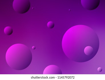 Light Purple vector texture with disks. Glitter abstract illustration with blurred drops of rain. The pattern can be used for aqua ad, booklets.
