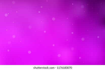 Light Purple vector texture with disks. Illustration with set of shining colorful abstract circles. Pattern can be used for ads, leaflets.