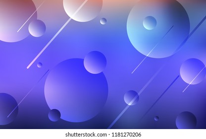 Light Purple vector texture with disks. Modern abstract illustration with colorful water drops. Beautiful design for your business advert.