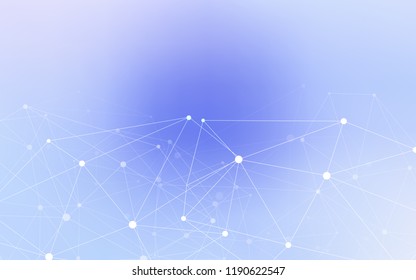 Light Purple vector texture with disks, lines. Design with connection of dots and lines on colorful background. New design for ad, poster, banner of your website.