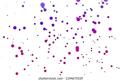 Light Purple vector texture with disks. Glitter abstract illustration with blurred drops of rain. Design for posters, banners.