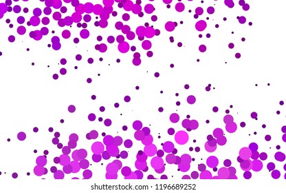 Light Purple vector texture with disks. Colorful illustration with blurred circles in nature style. Design for posters, banners.