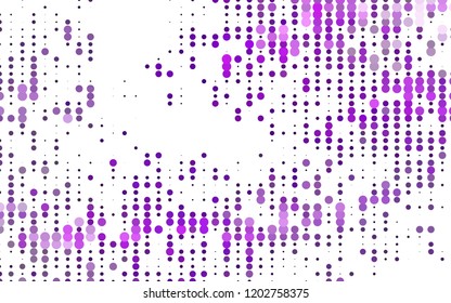 Light Purple vector texture with disks. Illustration with set of shining colorful abstract circles. Design for business adverts.
