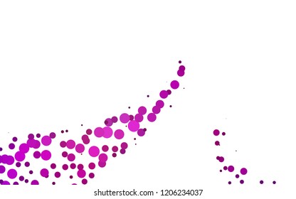Light Purple vector texture with disks. Abstract illustration with colored bubbles in nature style. Pattern for ads, leaflets.
