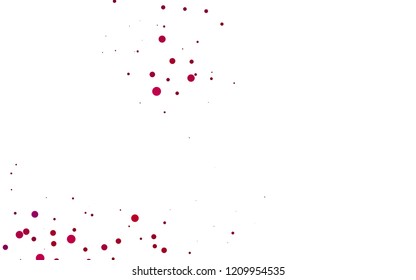 Light Purple vector texture with disks. Blurred bubbles on abstract backdrop with colorful gradient. Design for business adverts.