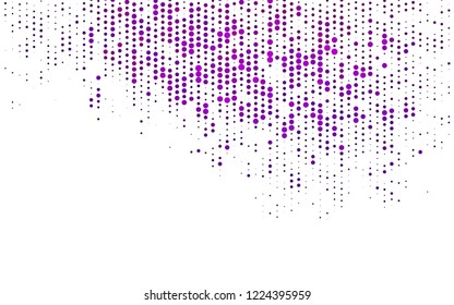 Light Purple vector texture with disks. Blurred decorative design in abstract style with bubbles. Pattern for ads, leaflets.