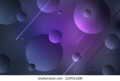 Light Purple vector texture with disks. Glitter abstract illustration with blurred drops of rain. Pattern can be used for ads, leaflets.