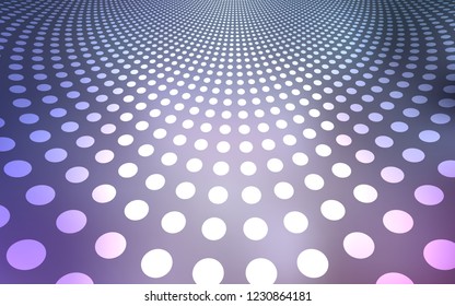 Light Purple vector texture with disks. Blurred bubbles on abstract background with colorful gradient. Completely new template for your brand book.