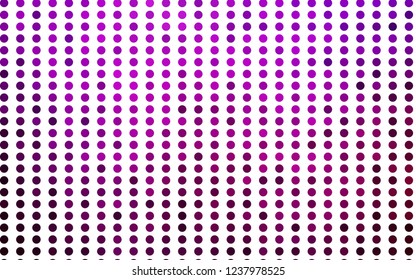 Light Purple vector texture with disks. Abstract illustration with colored bubbles in nature style. Template for your brand book.
