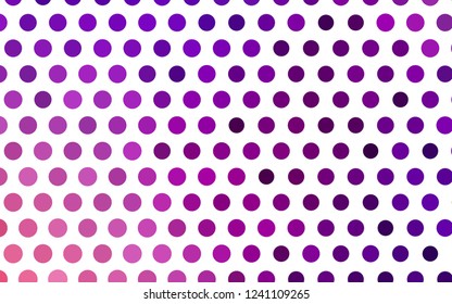 Light Purple vector texture with disks. Illustration with set of shining colorful abstract circles. Pattern for beautiful websites.
