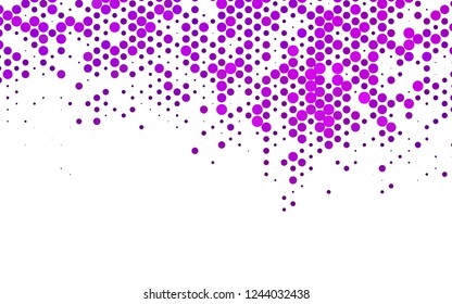 Light Purple vector texture with disks. Blurred bubbles on abstract backdrop with colorful gradient. Pattern for ads, booklets.