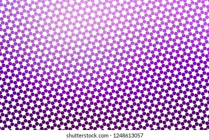 Light Purple vector texture with disks. Illustration with set of shining colorful abstract circles. Pattern for ads, booklets.