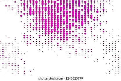 Light Purple vector texture with disks. Blurred bubbles on abstract background with colorful gradient. Design for business adverts.