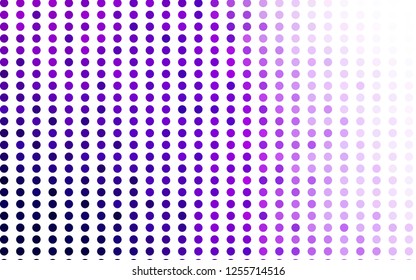 Light Purple vector texture with disks. Glitter abstract illustration with blurred drops of rain. Pattern of water, rain drops.
