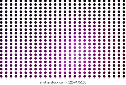 Light Purple vector texture with disks. Illustration with set of shining colorful abstract circles. Pattern for ads, leaflets.