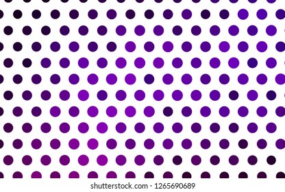 Light Purple vector texture with disks. Illustration with set of shining colorful abstract circles. Template for your brand book.