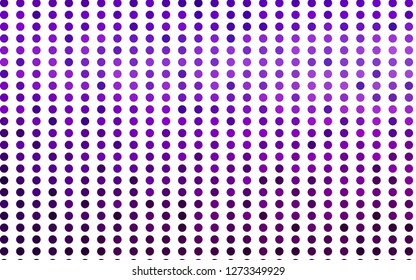 Light Purple vector texture with disks. Beautiful colored illustration with blurred circles in nature style. Template for your brand book.