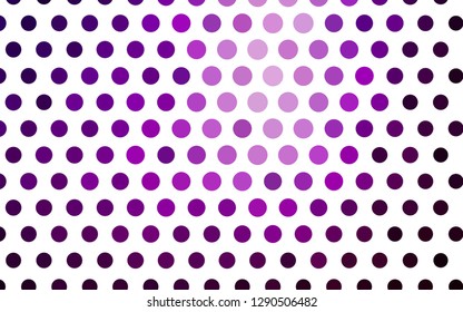 Light Purple vector texture with disks. Illustration with set of shining colorful abstract circles. Design for business adverts.