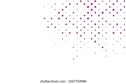 Light Purple vector texture with disks. Beautiful colored illustration with blurred circles in nature style. Pattern for ads, booklets.