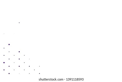 Light Purple vector texture with disks. Blurred bubbles on abstract background with colorful gradient. Pattern for ads, booklets.